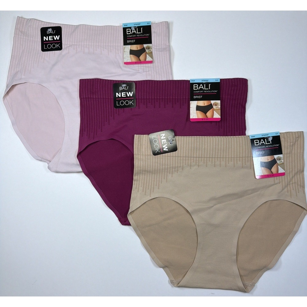 Bali Comfort Revolution Modern Seamless Blue Brief Panty S/5 DFMSBF 3 Pack